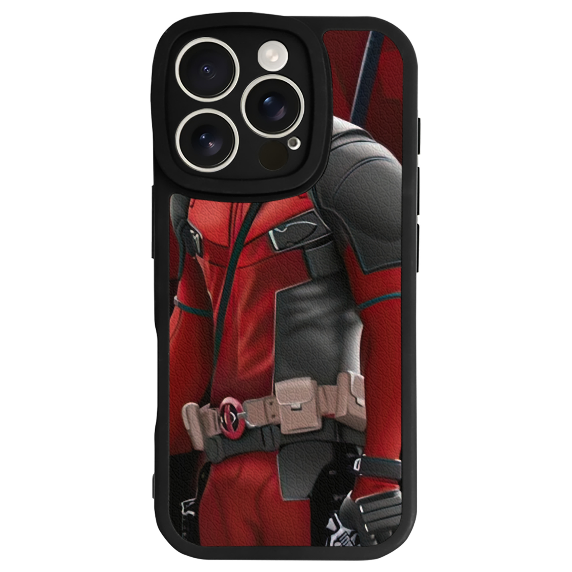 （画像用） Deadpool デッドプール 【iPhone 16シリーズ対応】シリコンスマホケース（レザー調） 材質：シリコン